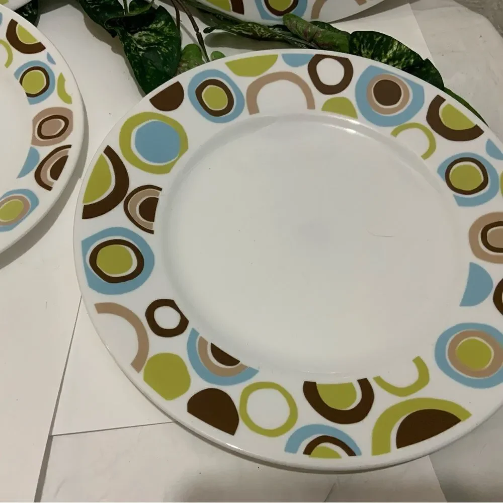 4 Corelle Corning ROLA 2 Dinner Plate (s) 10.75